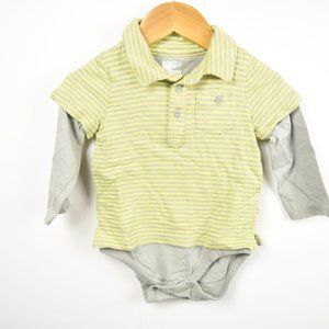 Baby GAP layered bodysuit in yellow & gray